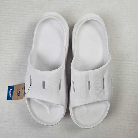 Hoka Ora Recovery Slide 3 Unisex Size M7/W9 White Comfort Sandals - Picture 2 of 4